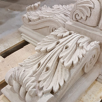 Custom Limestone Carving project